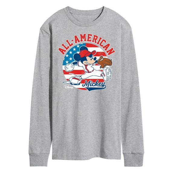 Disney - Mickey Americana Baseball - Men's Long Sleeve T-Shirt