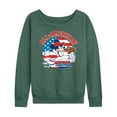 thumbnail image 1 of Disney - Mickey Americana Baseball - Women's Lightweight French Terry Long Sleeve Shirt, 1 of 5
