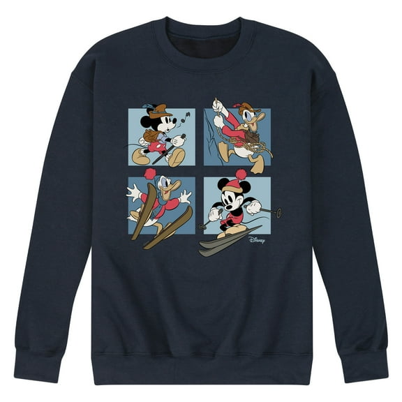 Disney - Mickey And Donald Alpine Grid - Men's Crew Fleece Sweatshirt Sweatshirt