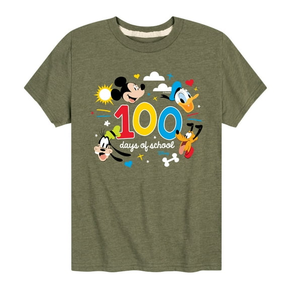 Disney - Mickey And Friends 100 Days School - Toddler And Youth Short Sleeve Graphic T-Shirt