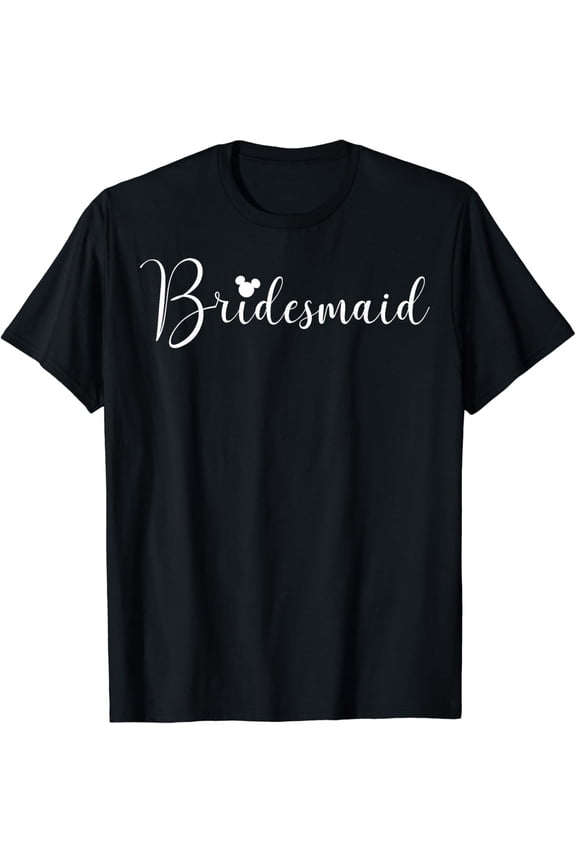 Disney Mickey And Friends Bridesmaid Simple Text T-Shirt
