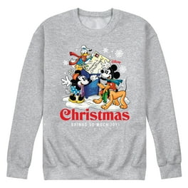 Disney Mickey Friends Mickey Mouse Hiking Camping Possible Wrong Turn Men s Crew Neck Fleece Pullover Walmart