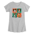 thumbnail image 1 of Disney - Mickey And Friends Christmas Grid - Toddler Girls Fitted Short Sleeve T-Shirt, 1 of 3
