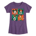 thumbnail image 1 of Disney - Mickey And Friends Christmas Grid - Toddler & Youth Girls Short Sleeve Graphic T-Shirt, 1 of 5