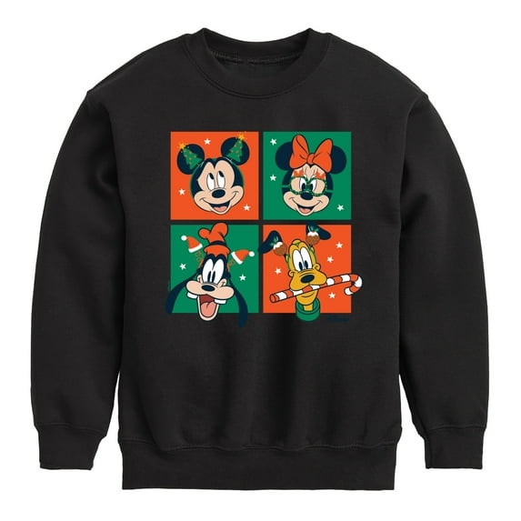 Disney - Mickey And Friends Christmas - Toddler & Youth Crewneck Fleece Sweatshirt