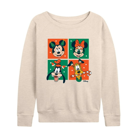 Disney - Mickey And Friends Christmas  - Women's Lightweight French Terry Long Sleeve Shirt