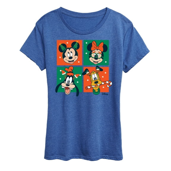 Disney - Mickey And Friends Christmas  - Women's Short Sleeve Graphic T-Shirt