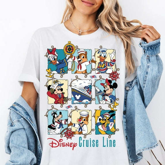 Disney Mickey And Friends Cruise Line Shirts, Disney Cruise Shirt, Disney Family Trip Shirt,Red Color,Size 5XL