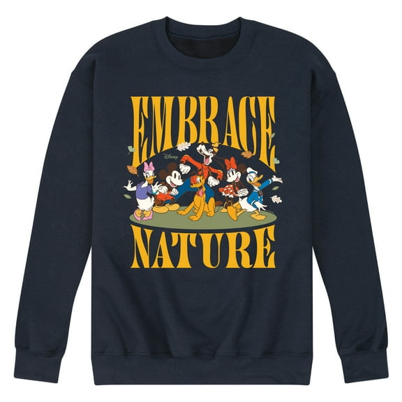Disney - Mickey And Friends Embrace Nature - Men's Crew Fleece Sweatshirt