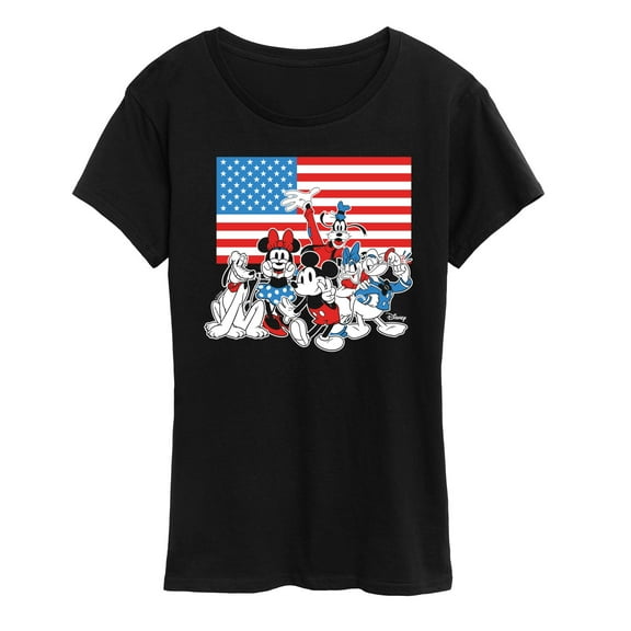 Disney - Mickey And Friends Flag - Women's Short Sleeve Graphic T-Shirt