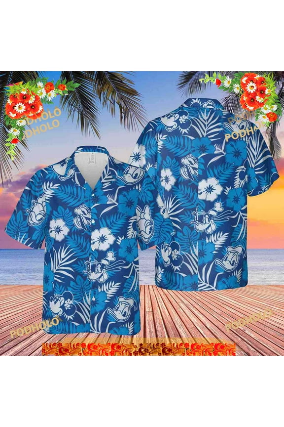 Disney Mickey And Friends Hawaiian Shirt, Summer Beach Trip Family Hawaiian Shirt, Aloha H