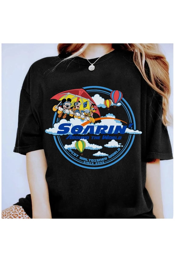 Disney Mickey And Friends Soarin Around The World Epcot Flight T-shirt