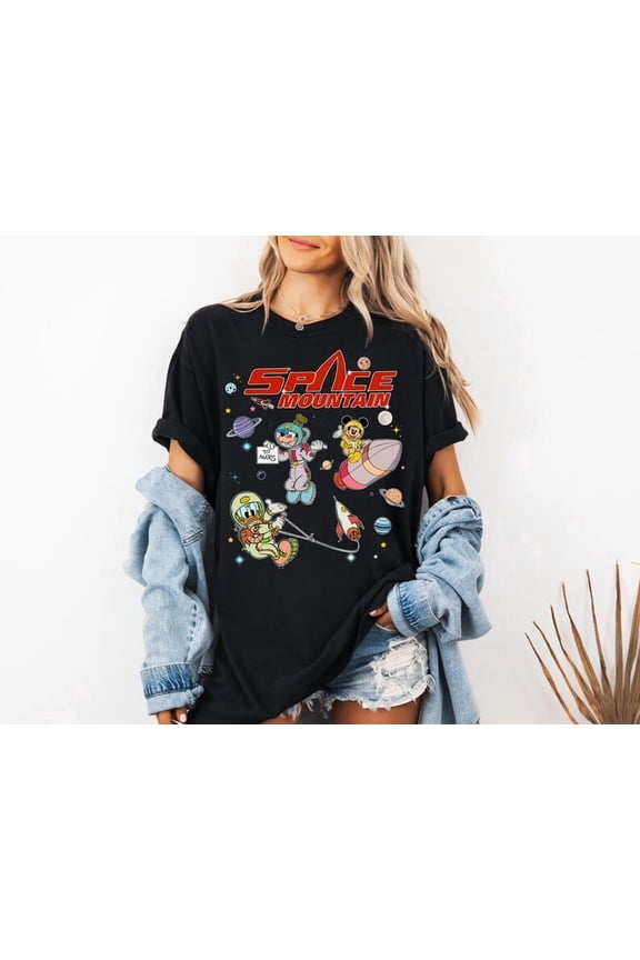 Disney Mickey And Friends Space Mountain Shirt Disney Astronaut T-Shirt