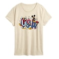 thumbnail image 1 of Disney - Mickey And Friends Usa - Women's Short Sleeve Graphic T-Shirt, 1 of 4