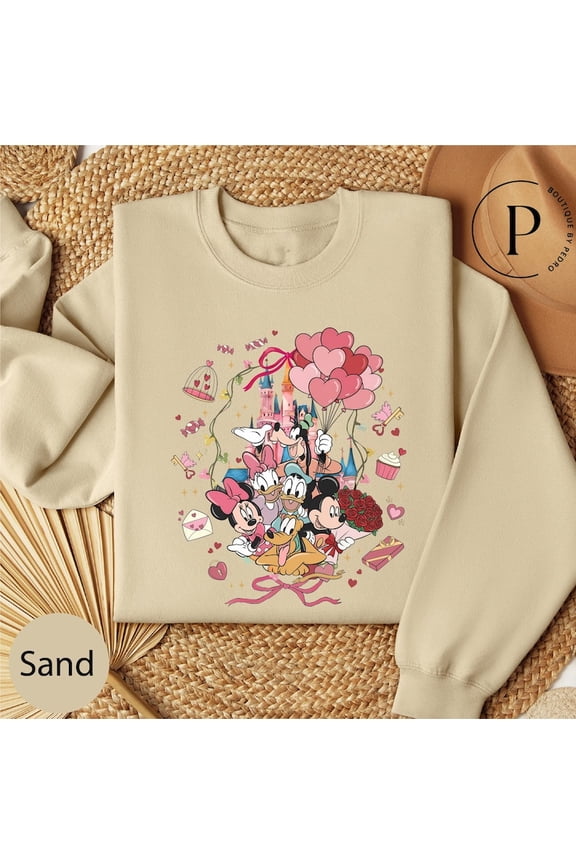 Disney Mickey And Friends Valentine Vibes Sweatshirt All size S-3XL