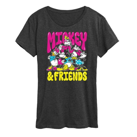 Disney - Mickey And Friends - Women's Short Sleeve Graphic T-Shirt