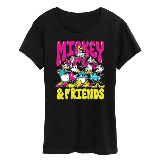 Disney - Mickey And Friends - Women's Short Sleeve Graphic T-Shirt