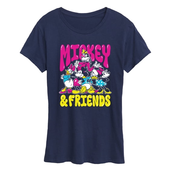 Disney - Mickey And Friends - Women's Short Sleeve Graphic T-Shirt