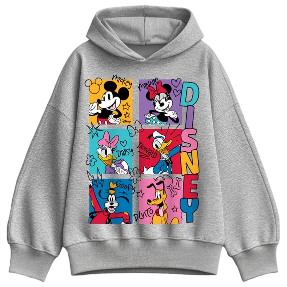 Disney - Mickey And Friends Yearbook - Women's Oversized Fleece Hoodie Sweatshirt