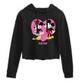 thumbnail image 1 of Disney - Mickey And Minnie Heart - Juniors Cropped Pullover Hoodie, 1 of 4