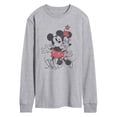 thumbnail image 1 of Disney - Mickey And Minnie Heart - Men's Long Sleeve Graphic T-Shirt, 1 of 4