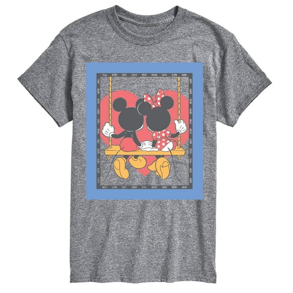 Disney - Mickey And Minnie Heart Swing - Men's Short Sleeve Graphic T-Shirt