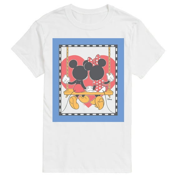 Disney - Mickey And Minnie Heart Swing - Men's Short Sleeve Graphic T-Shirt