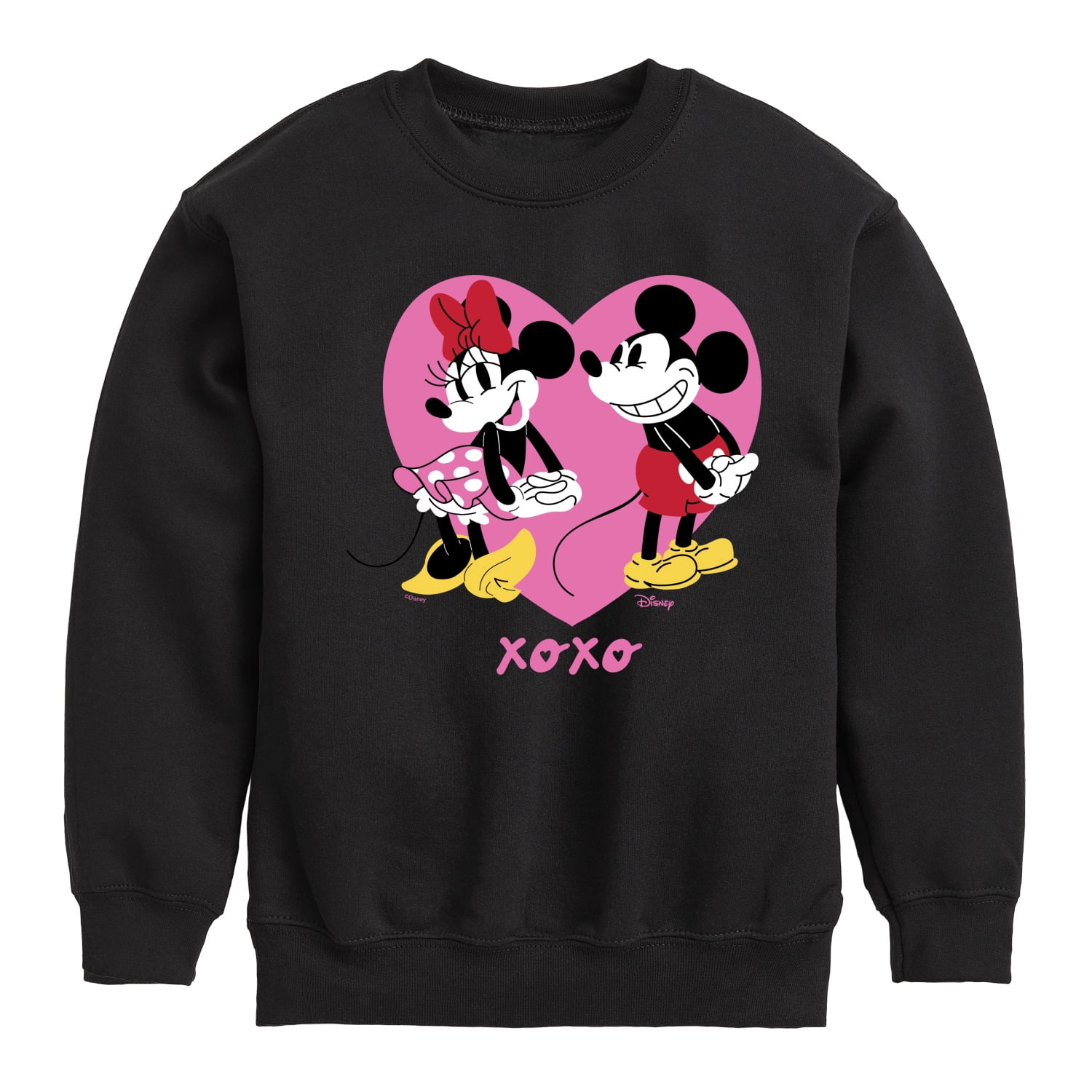 Disney - Mickey And Minnie Heart - Toddler & Youth Crewneck Fleece ...