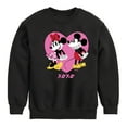 thumbnail image 1 of Disney - Mickey And Minnie Heart - Toddler & Youth Crewneck Fleece Sweatshirt, 1 of 5