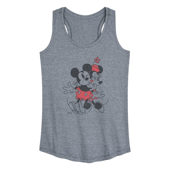 Disney - Mickey And Minnie Heart - Women's Racerback Graphic Tank