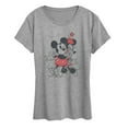thumbnail image 1 of Disney - Mickey And Minnie Heart - Women's Short Sleeve Graphic T-Shirt, 1 of 4