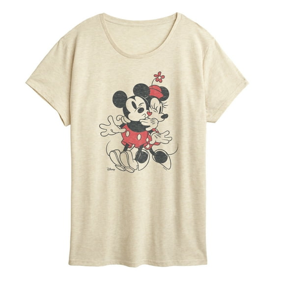 Disney - Mickey And Minnie Heart - Women's Short Sleeve Graphic T-Shirt