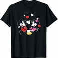 thumbnail image 1 of Disney Mickey And Minnie Mouse Floating Interlocking Hearts Romance T-shirt, 1 of 4