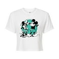 thumbnail image 1 of Disney - Mickey And Minnie Mouse - Juniors Cropped Cotton Blend T-Shirt, 1 of 5