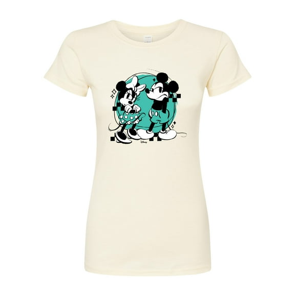 Disney - Mickey And Minnie Mouse - Juniors Fitted Graphic T-Shirt