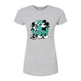 thumbnail image 1 of Disney - Mickey And Minnie Mouse - Juniors Fitted Graphic T-Shirt, 1 of 5