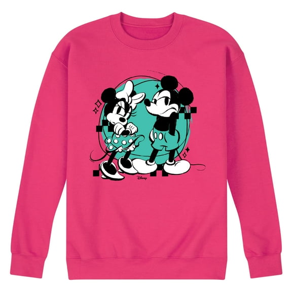 Disney - Mickey And Minnie Mouse - Men's Crew Neck Fleece Pullover