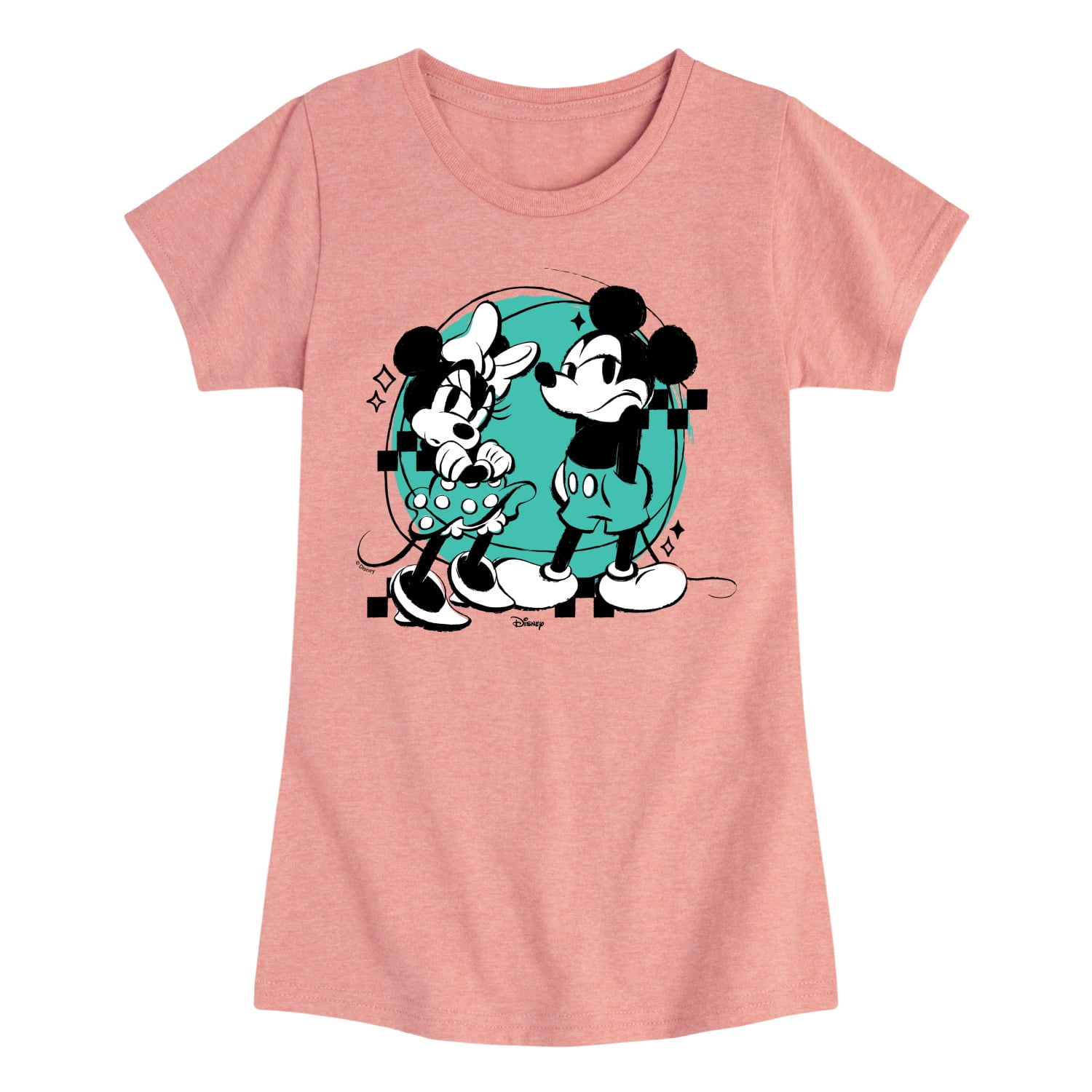 Disney - Mickey And Minnie Mouse - Toddler & Youth Girls Short Sleeve ...