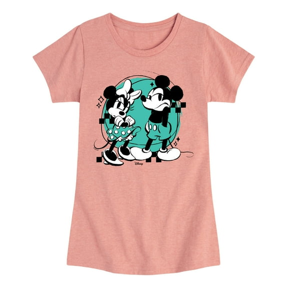 Disney - Mickey And Minnie Mouse - Toddler & Youth Girls Short Sleeve Graphic T-Shirt