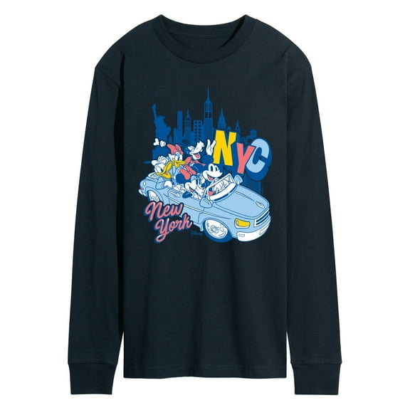 Disney - Mickey And Minnie Nyc - Men's Long Sleeve Graphic T-Shirt