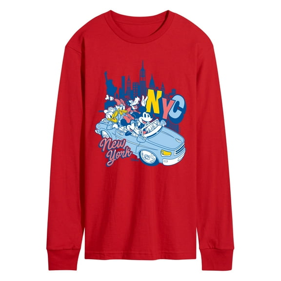 Disney - Mickey And Minnie Nyc - Men's Long Sleeve Graphic T-Shirt