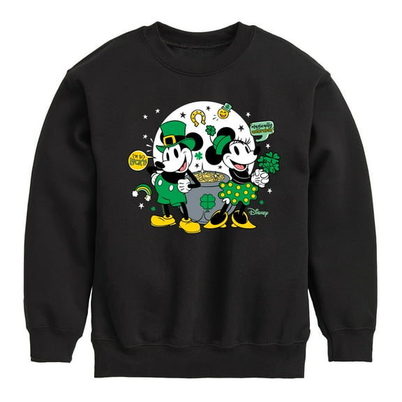 Disney - Mickey And Minnie Pot Of Gold - Toddler And Youth Crewneck Fleece Sweatshirt
