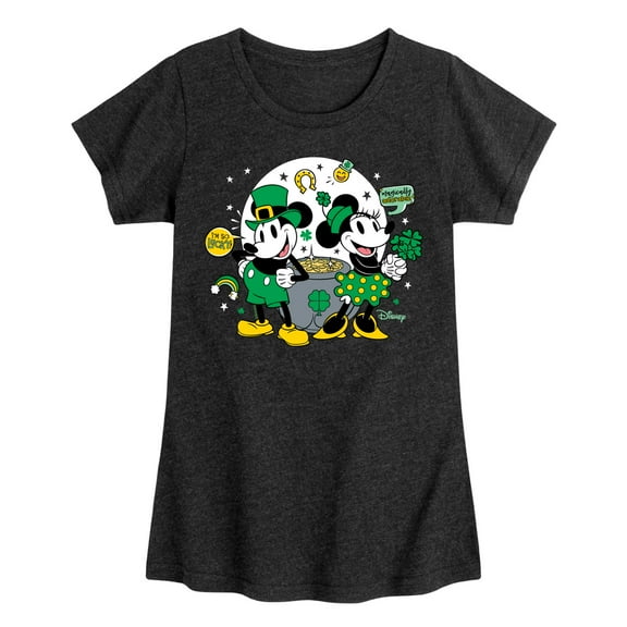 Disney - Mickey And Minnie Pot Of Gold - Toddler And Youth Girls Short Sleeve Graphic T-Shirt