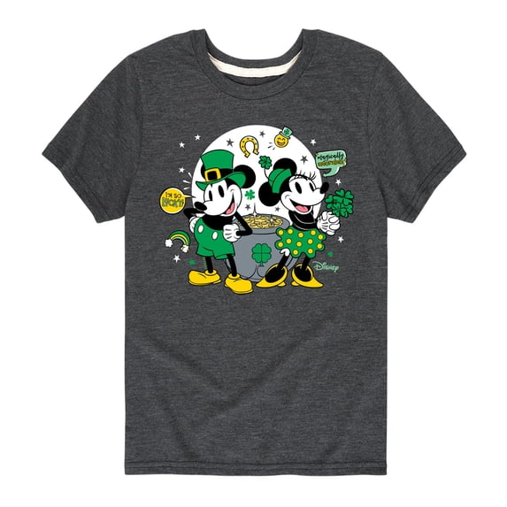 Disney - Mickey And Minnie Pot Of Gold - Toddler And Youth Short Sleeve Graphic T-Shirt