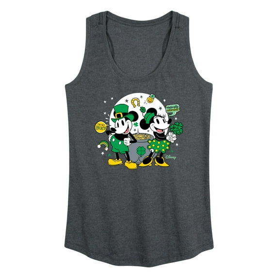 Disney - Mickey And Minnie Pot Of Gold - Women's Racerback Tank Top