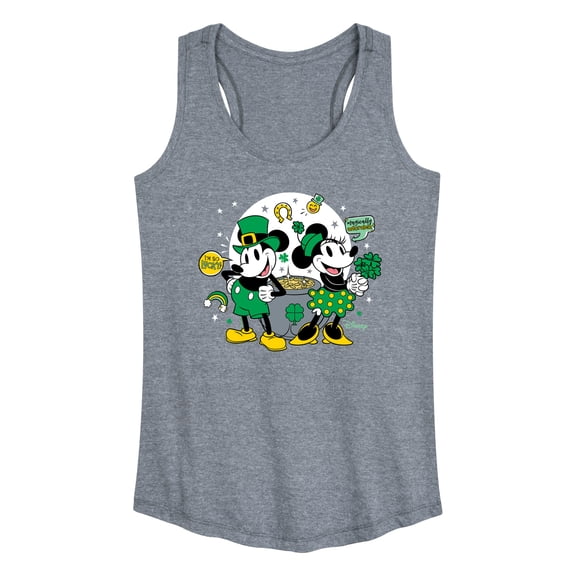 Disney - Mickey And Minnie Pot Of Gold - Women's Racerback Tank Top