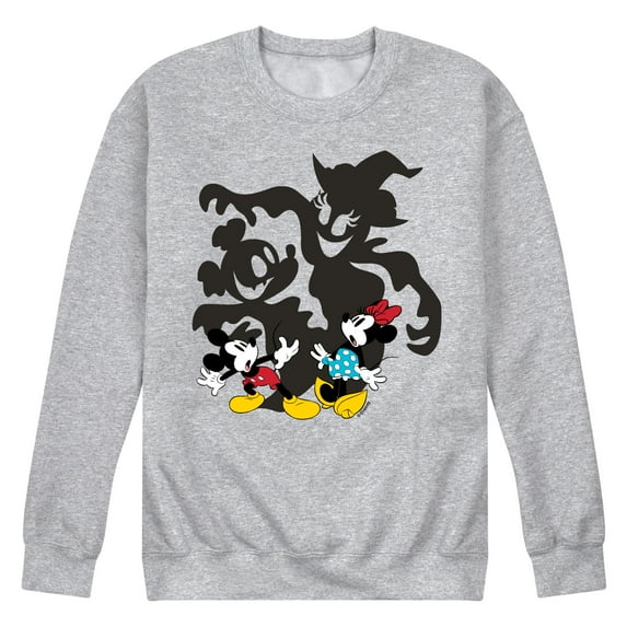 Disney - Mickey And Minnie Scared Shadows - Men's Crew Fleece Sweatshirt