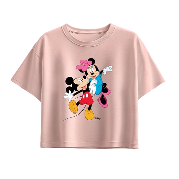 Disney - Mickey And Minnie - Youth Girls Boxy T-Shirt