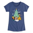 thumbnail image 1 of Disney - Mickey And Pluto Xmas Tree - Toddler & Youth Girls Short Sleeve Graphic T-Shirt, 1 of 5