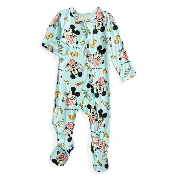 Character Baby Boys or Girls Cozy and Comfortable Viscose Two-Way Zip Footed Sleep 'N Play One-Piece Pajamas, Sizes 0M–6/9M